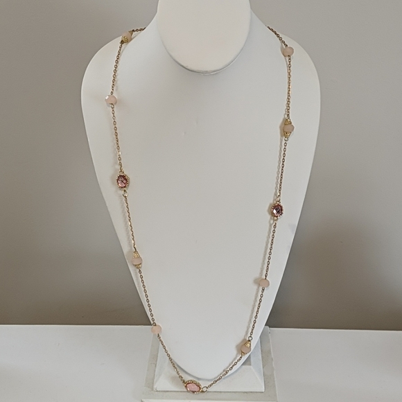 Charming Charlie Jewelry - Pink Beaded Long Necklace
